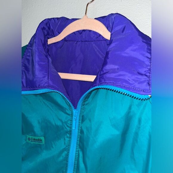 Vintage COLUMBIA 90s Oversized Reversible Windbreaker Jacket Medium Retro Ski XL - Picture 4 of 16